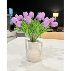 New 20pcs Lilac Fake Flowers Artificial Tulip Silk Flowers 13.5" for Mother' Day